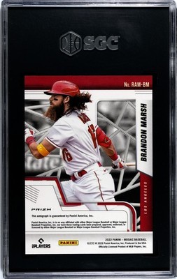 2022 Panini Mosaic - Rookie Autographs Brandon Marsh #RAM-BM