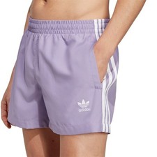 ADIDAS ORIGINALS 3 STRIPES SWIM SHORTS LILAC **BRAND NEW ** LARGE 
