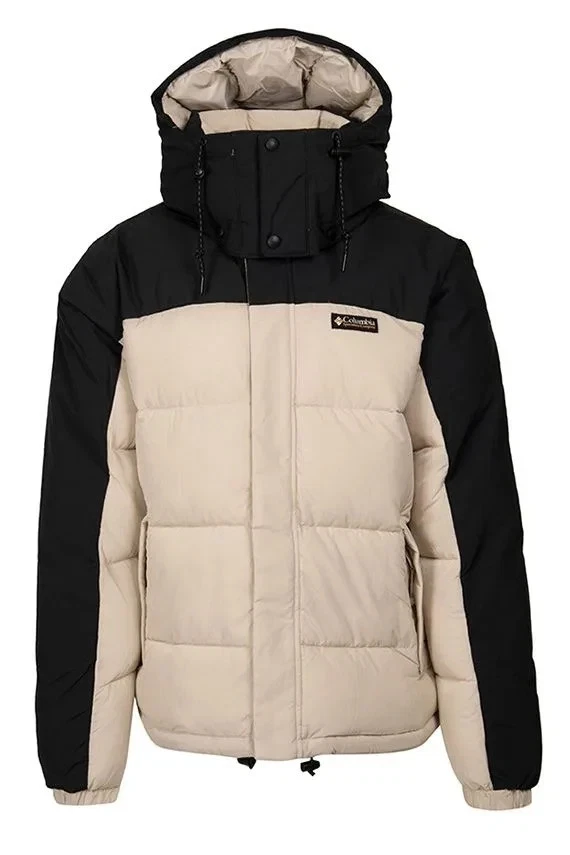 New Men's Columbia Snowqualmie Cream Puffer Jacket Size Medium image 1