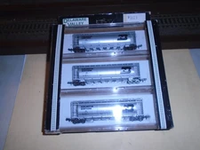 DELAWARE VALLEY #3123 ACF 6 BAY CYLINDRICAL HOPPER 3 PACK - BURLINGTON NORTHERN