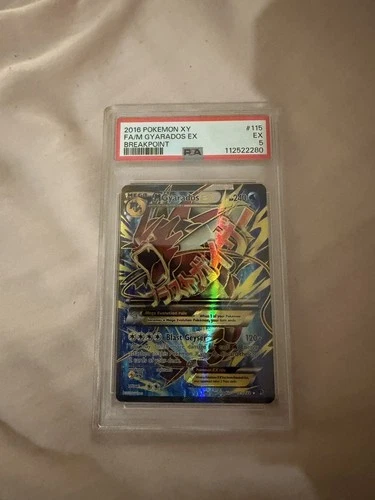 PSA 5  M Gyarados Ex 115/122 XY Breakpoint Full Art Nintendo 2016