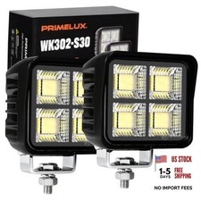 3 In 10000LM LED Tractor Work Lights Bar, 128W Flood Beam 2PCS  IP68 3 INCH
