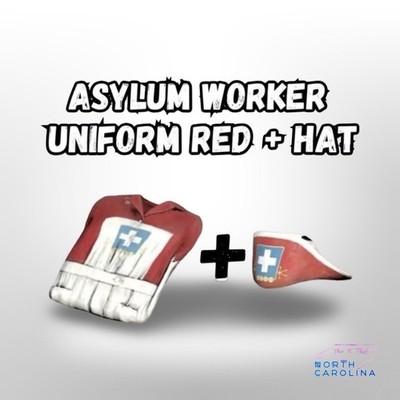 Fallout 76 PS4 PS5 Rare Apparel Red Asylum Dress +Hat Outfit 