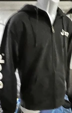 JEEP Since 1941 Zip Up Pocket Hoodie Gray  Licensed Jedco NWT Med Buck Wear Blue