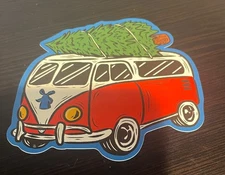 DUTCH BROS 12/3/25 STICKER DROP Volkswagon BUS VAN CHRISTMAS TREE Cute!!