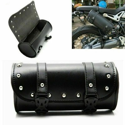 Leder Motorrad Universell Werkzeug Rolle Sattel rund Gabel Tasche Koffer Reise
