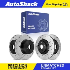 Front Rear Drilled Slotted Brake Rotors for 2008-2013 Toyota Highlander V6