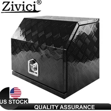 24"x19"x15" Black Aluminium Generator Toolbox Box for Outside/RV/Truck/Trailer