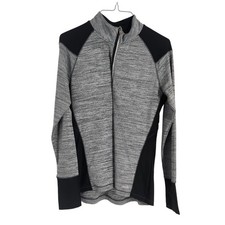 Avia Gray and Black Full Zip Workout Athletic Jacket Womens Size Medium M