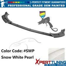 Fits 21-24 Kia K5 IKON Style Front Bumper Lip 3PCS Painted #SWP Snow White Pearl