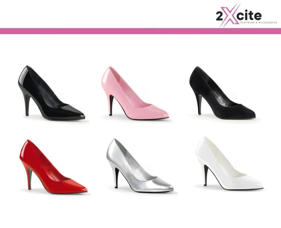 Chaussures À Talons Aiguilles Pleaser 4" Style Court Vanity 420 Étiquette Rose - Photo 1/1
