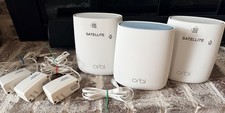 Netgear Orbi RBR20 Tri-Band Mesh WiFi Router 2 RBS20 Satellites/Cords/Ethernet