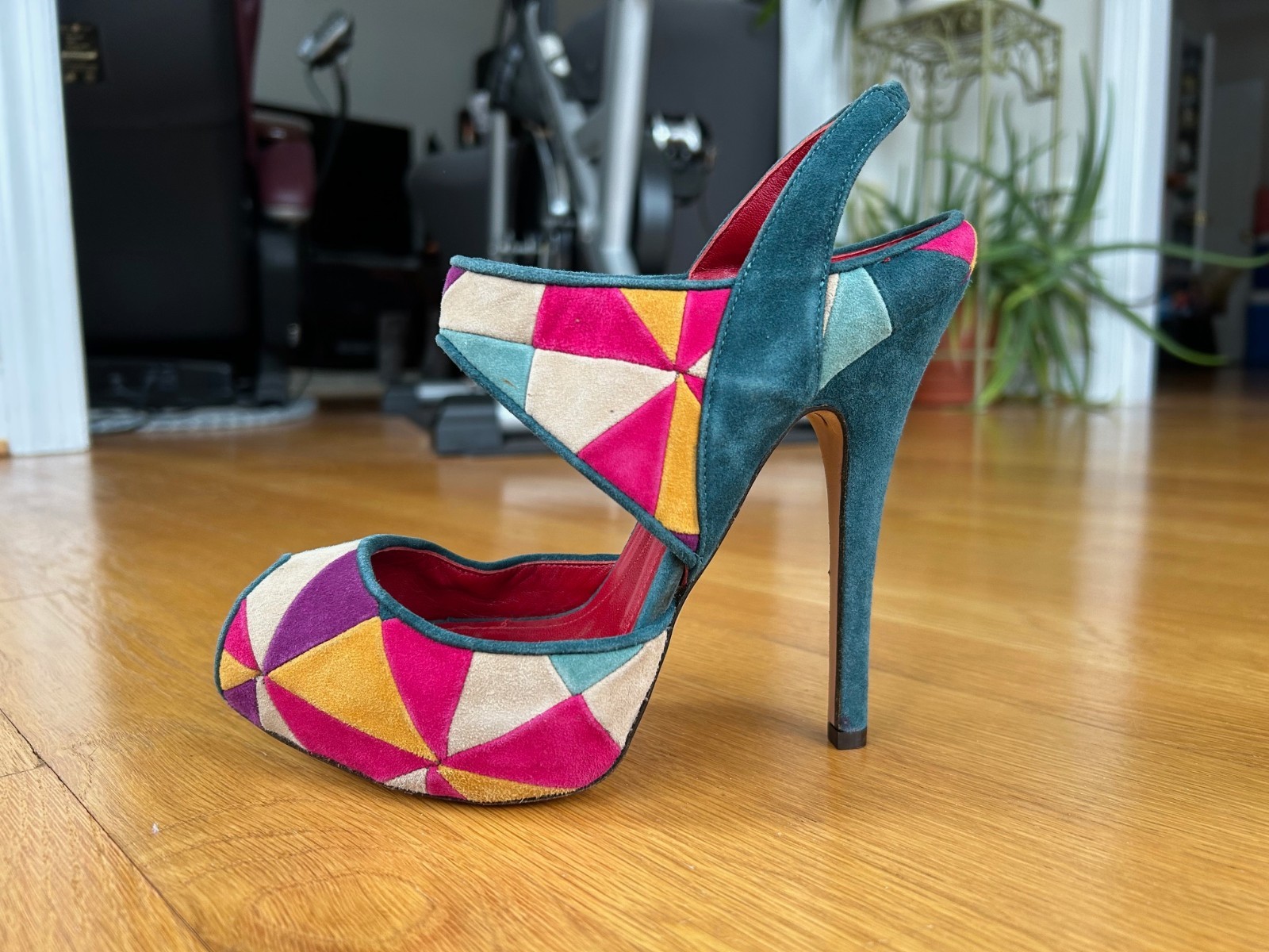 CESARE PACIOTTI Multi-Colors Patchwork Suede Plat… - image 22