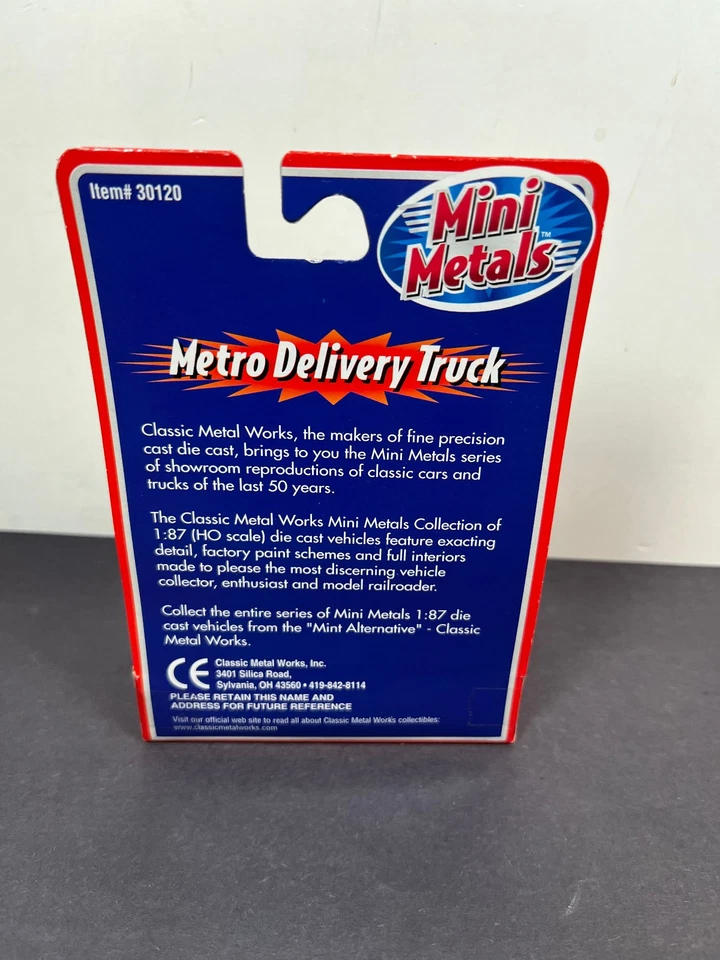 Mini Metals METRO DELIVERY TRUCK 30120 1:87 HO Scale Classic Metal Works Red - Image 3 of 4