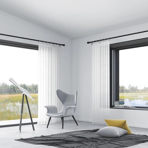 Thestoa 2 pack Black Curtain Rods for Windows 48 to 92 inch, Adjusts Length b... - Picture 4 of 6