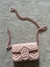 Gucci GG Marmont Crossbody Mini rose pink Leather