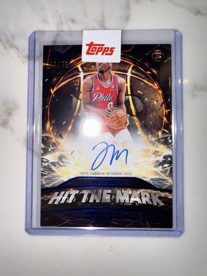 Tyrese Maxey Auto /15 (2025-2026 Topps 3 Hit The Mark On-Card Auto Sealed)
