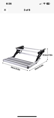 For Manual Pull Out Retractable Single Step RV Camper Platform Steps Stair 21.6''