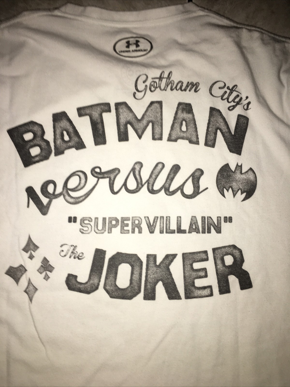 Under Armour X DC Comics Batman Vs The Joker White Used thumbnail 11