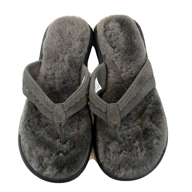 LL Bean Slippers Shearling Lined Wicked Good Flip Flops Womens Size 8 M for sale online eBay