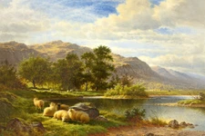  Art Giclee Printed Painting Watson Walter J - on the Lledr North Wales Canvas