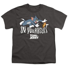 TOM AND JERRY IN PURSUIT Licensed Kids Boys Girls Graphic Tee Shirt SM-XL