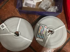 segrass LED neon Lights Strip 2 Pack 66ft(124 Ft Total) DC 24V RGB APP Remote