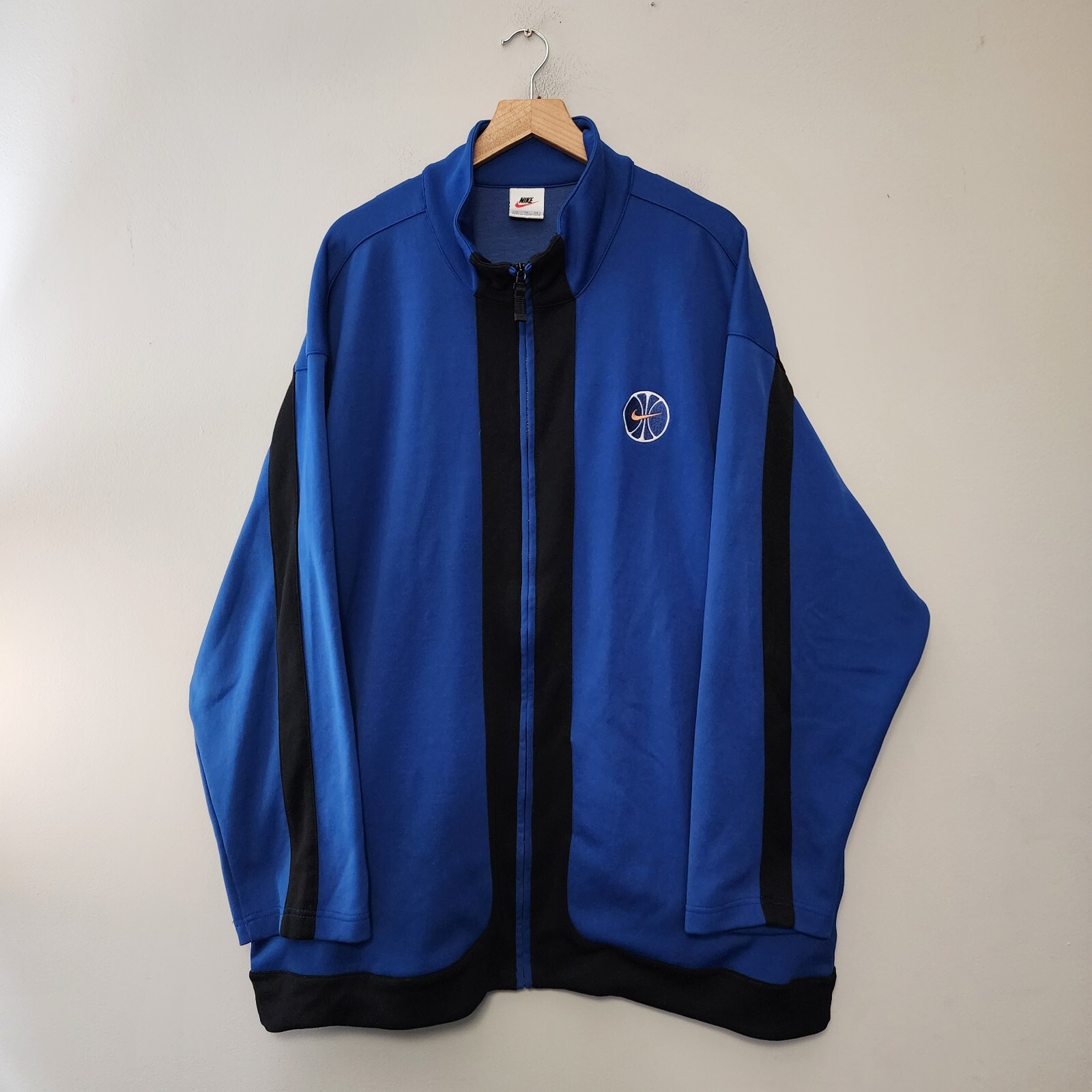 SACAI X NIKE Giacca Nike Basketball Track Vintage Uomo XL Blu Nero Logo Swoosh Full Zip