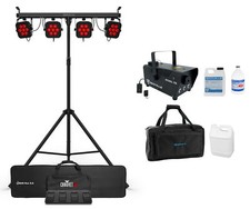 Chauvet DJ 4BAR HEX ILS RGBAW UV LED Wash Lighting System Fogger Bags Fluid