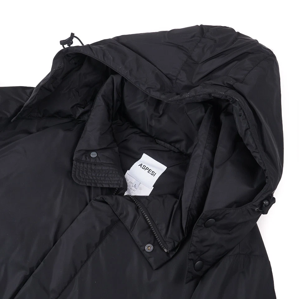 Aspesi F/W 24-25 Hooded Tech Fabric Parka Coat with Insulated Lining L New - Image 4 of 4
