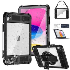 For iPad A16 11 iPad 10th Case IP68 Waterproof Shockproof Heavy Duty Stand Cover