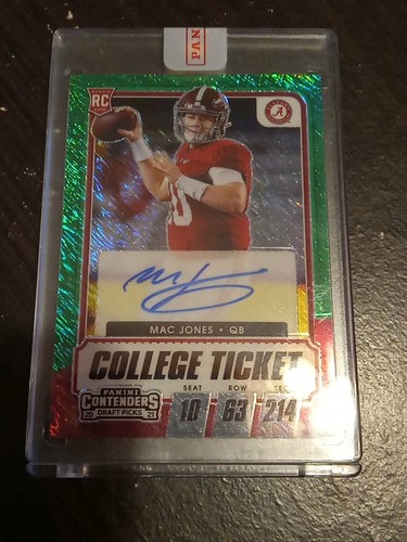 Mac Jones [Autograph Premium] #111 2021 Panini Contenders Draft Picks card