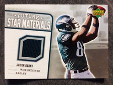 2006 Upper Deck Rookie Debut Jason Avant Rookie RC Jersey Relic Card. rookie card picture