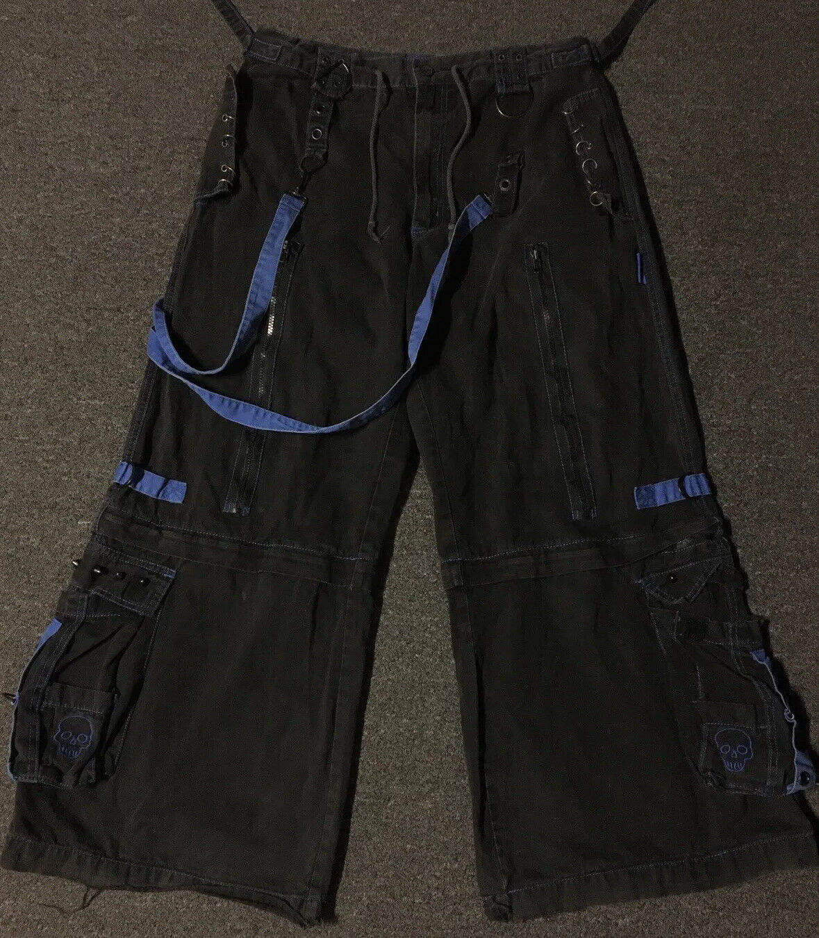 TRIPP BLACK BONDAGE RAVE GOTHIC RARE CYBER EMO SKATER GOTH PANTS AF7313M