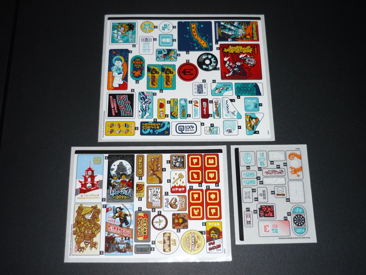 NO BRICKS! Lego Ninjago 71799 City Markets Set of 3 Sticker Sheets