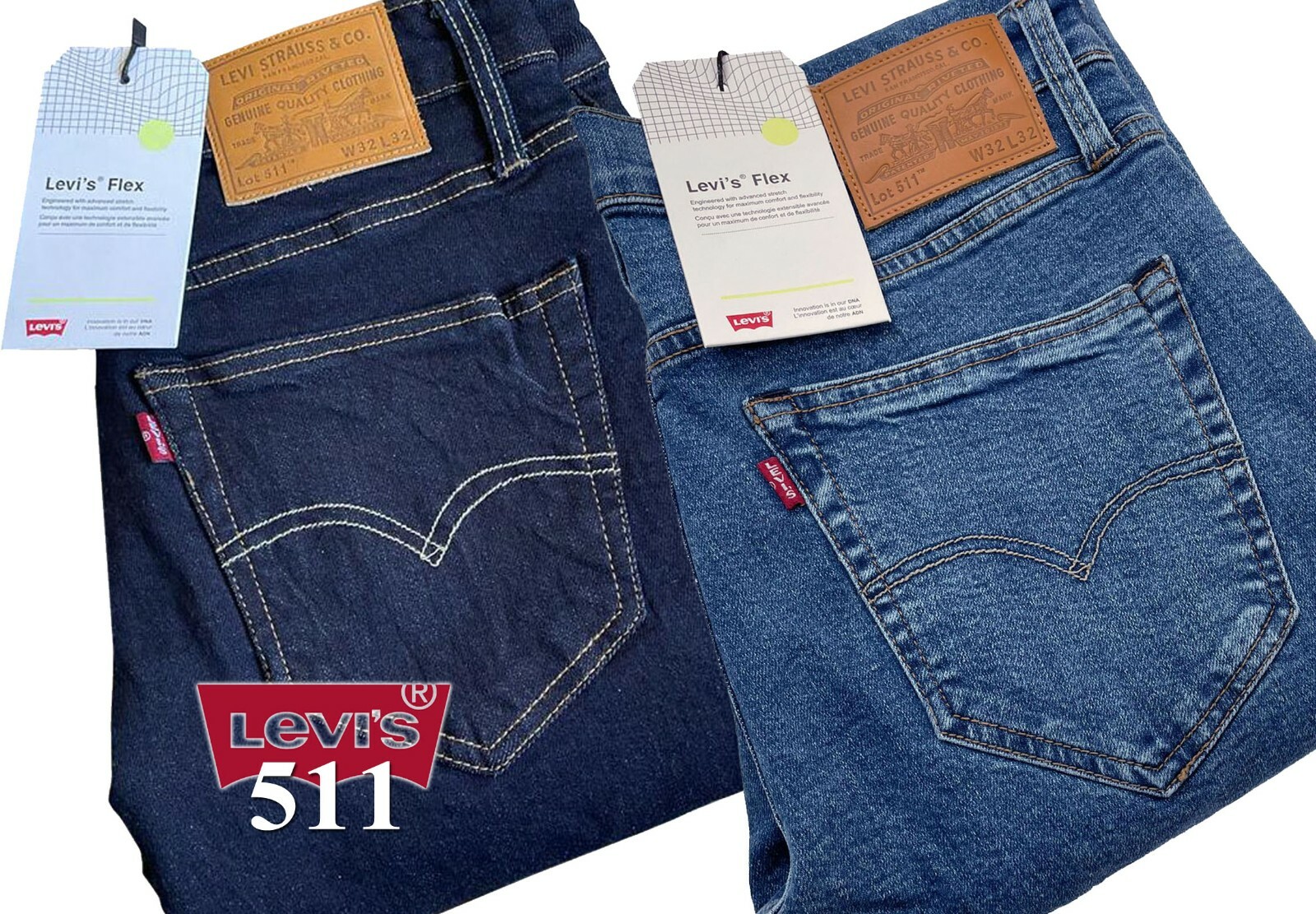 Verraad Controversieel Destructief LEVIS 511 SLIM FIT FLEX JEANS FOR MEN | eBay