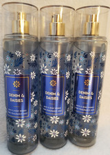 Bath  and Body Works DENIM DAISIES Fine Fragrance Mist Spray Full Size Lot of 3