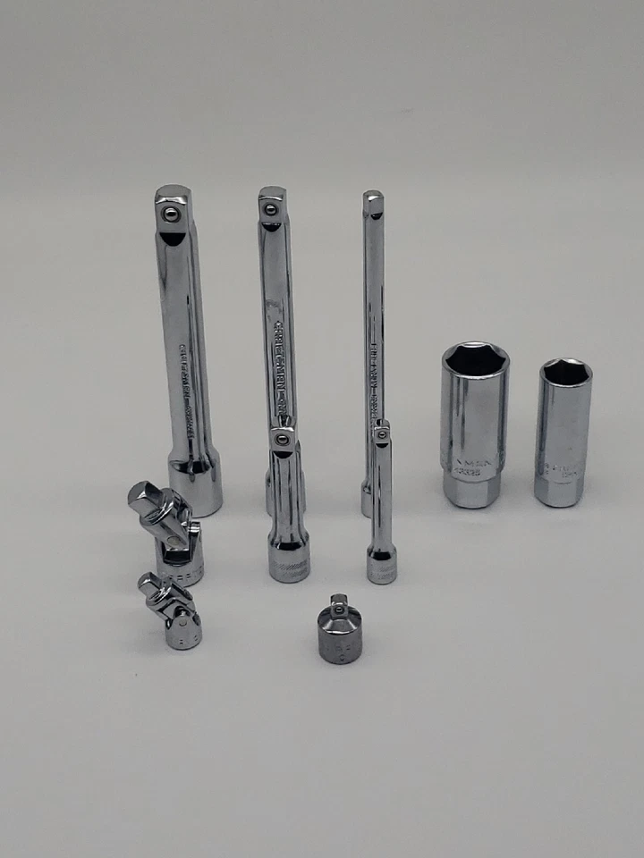 Craftsman Extension Bar Set, 10 Piece Sockets, Swivel 1/4, 3/8, 1/2 Drive Tools - Image 2 of 4