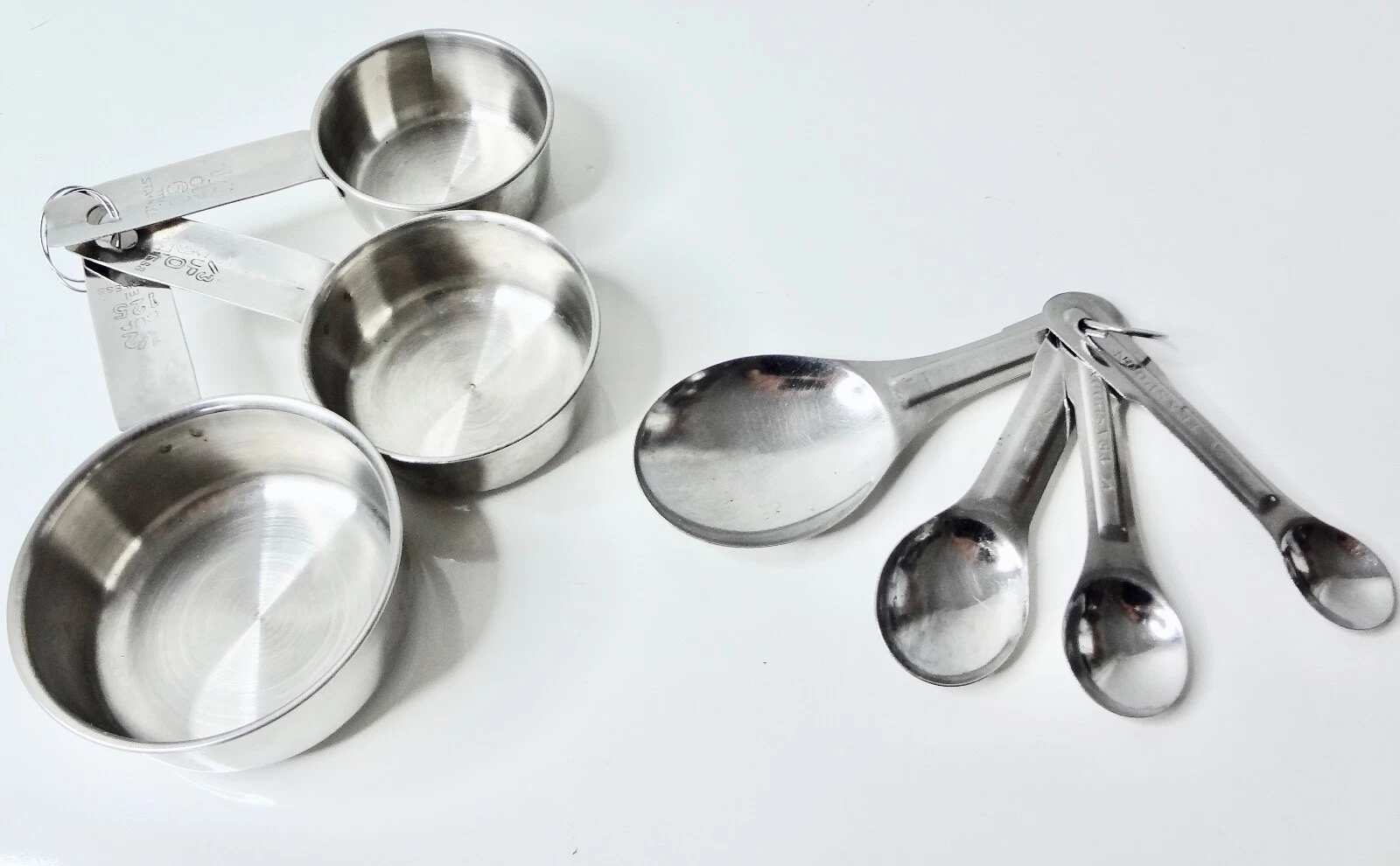 Stainless Steel 3 Measuring Cups + 4 Measuring Spoon . Kitchen Accessories
Opens in a new window or 