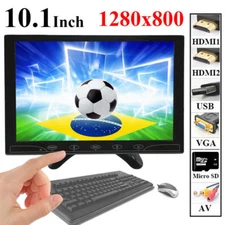 10.1 in CCTV Security Monitor PC IPS Screen 1080P Video HDMI/VGA/USB/MicroSD/AV