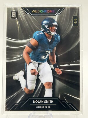 2023 WildCard Wildchrome Nolan Smith Rookie /5 Philadelphia Eagles! Chrome Laser