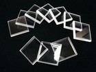 25 Clear Square Mineral Display Bases   1 1/2 “
