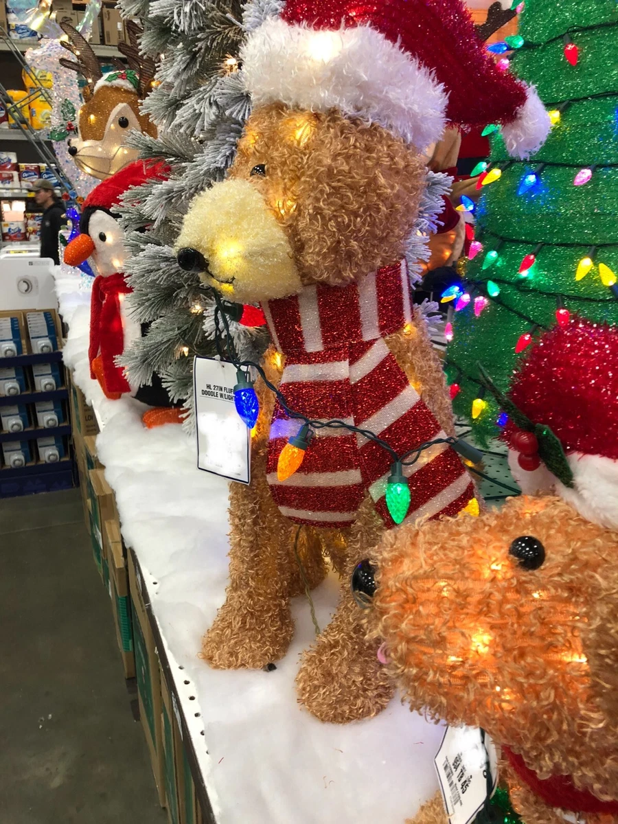 27” LED Christmas Goldendoodle Dog Seasonal decor