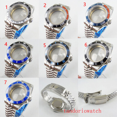 40mm Watch Case Sapphire Glass fit NH35A ETA 2836 MIYOTA ETA2824 movement Date