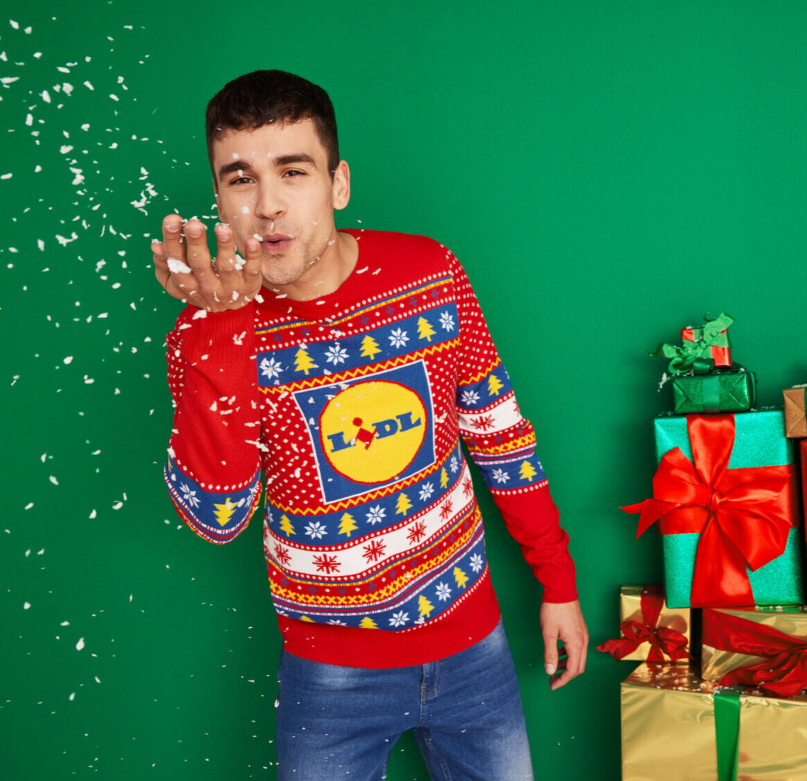 Lidl Weihnachtspullover Sweatshirt sehr weich Merry X-Mas Limited  Edition Co