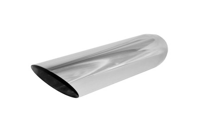 Brand New Polished Stainless Angle Cut  Exhaust Tip 3'' IN 4'' Out 18'' Length