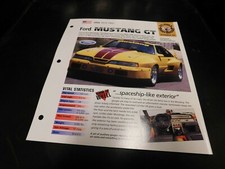 1979-1993 Ford Mustang Gt Spec Sheet Brochure Photo Poster 92 91 90 89 88 87 86