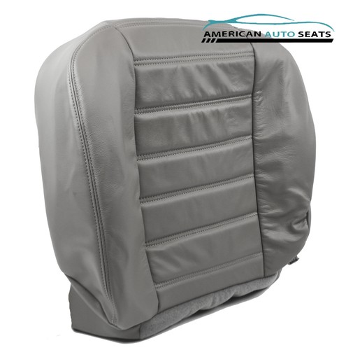 Driver Side Bottom Leather Seat Cover Gray 2003 04 Compatible with Hummer H2 SUV - Picture 3 of 4