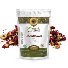 Organic Way Cornflower Red Whole Centaurea cyanus - European Wild-Harvest | O...