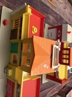 Vintage Fisher Price Little People Main Street Town 2 Parts Halves